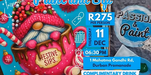 Passion Paint and Sip - Festive Sips Gnome