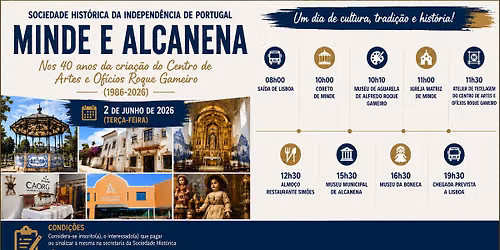 MINDE E ALCANENA \u2013 Um dia de hist\u00f3ria, tradi\u00e7\u00e3o e patrim\u00f3nio