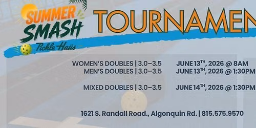 Summer Smash Pickleball Tournament @PICKLEHAUS