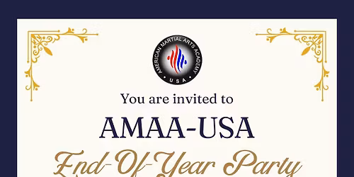 \ud83c\udf89 AMAA Holiday Party & 4th Quarter Color Belt Ceremony \ud83c\udf89