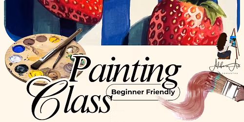 Strawberries & Acrylics-Painting Class