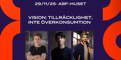 Vision: Tillr\u00e4cklighet, inte \u00f6verkonsumtion