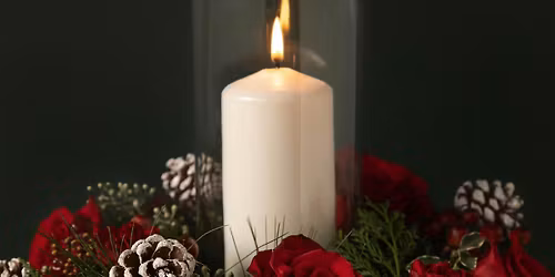 Holiday Floral Candle Wreath