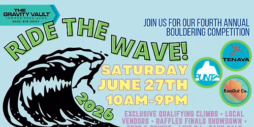 Ride the Wave Bouldering Competition