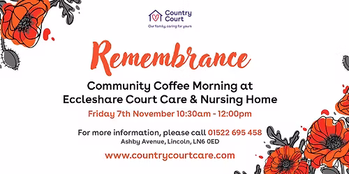 Remembrance Community Coffee Morning