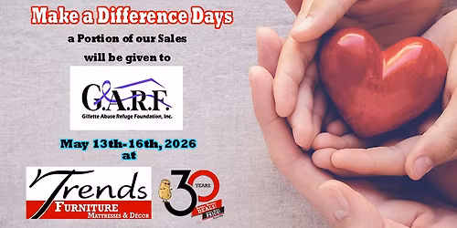 Make a Difference Days- Gillette Abuse Refuge Foundation