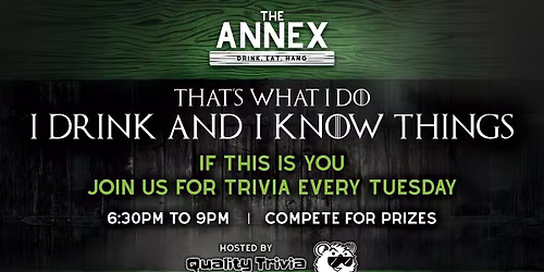 Tuesday Night Trivia at The Annex \u2013 Eugene\u2019s Best Weekly Brain Battle!