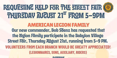 Babylon Street Fair (with the American Legion)