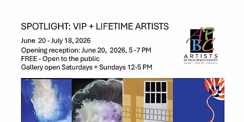 Artists of Palm Beach County SPOTLIGHT Exhibition Gallery Viewing at HATCH 1121
