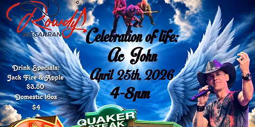 Memorial Truck Show for AC John with Live Country Music from Rowdy McCarran from Nashville