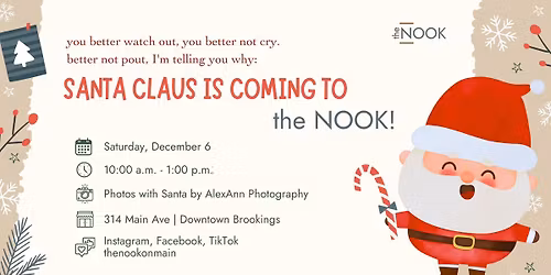 Santa is coming to The Nook! \ud83c\udf85\ud83c\udffb