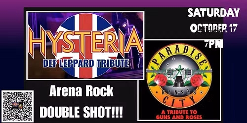 HYSTERIA & PARADISE KANSAS CITY Arena Rock Double Shot LIVE AT Aztec Shawnee Theater