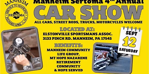 Manheim Sertoma 4th Annual Car Show
