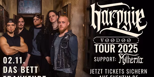 HARPYIE \u2022 Voodoo Tour 2025 \u2022 Frankfurt | Das Bett \u2022 Support: Mythemia