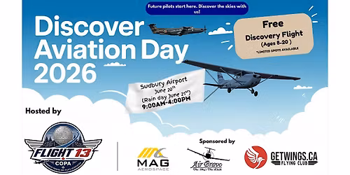 Sudbury Discover Aviation Day 2026