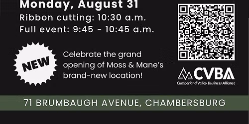 CVBA & Moss & Mane Salon Ribbon Cutting 2026