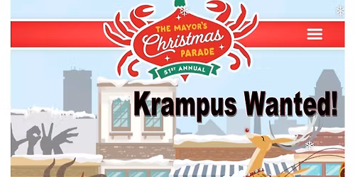 Krampus's & St. Nicks Needed - Mayor's Christmas Parade