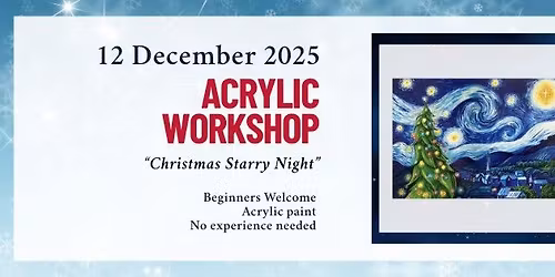 Christmas Starry Night \u2013 Festive Acrylic Painting Workshop
