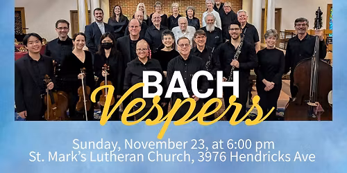 Bach Vespers at St. Mark's Lutheran Church