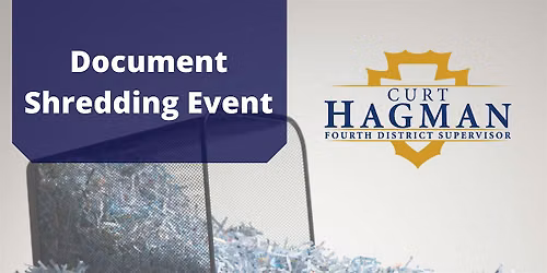 Supervisor Hagman's Chino Shredding Event Pre-Registration