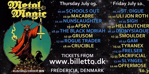 Shuttlebus to Metal Magic XVIII in 2026