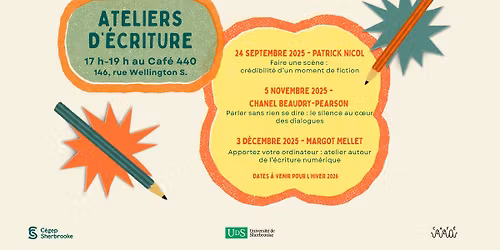 Atelier d\u2019\u00e9criture avec Margot Mellet