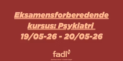 Eksamenskursus: Psykiatri
