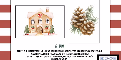 Holiday Watercolor Paint Night at 3rd Planet Brewing (Hosted with The Traveling Painter) 6 PM