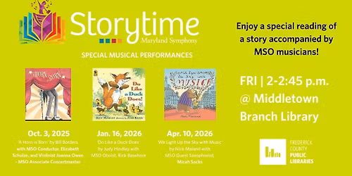 Special Maryland Symphony Orchestra Storytimes!