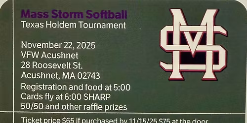 4th Annual Mass Storm Poker Tournament 