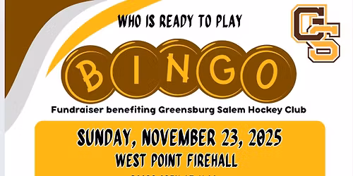 Greensburg Salem Hockey Bingo