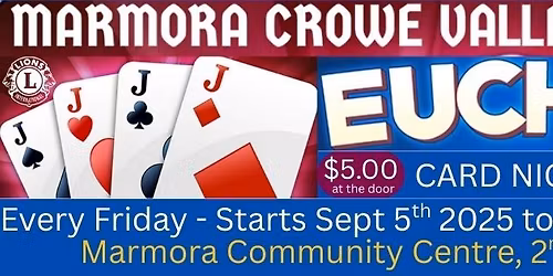 Marmora Lions \u2013 Euchre Card Night