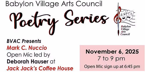 BVAC Presents Poetry in the Village-Featuring Mark Nuccio