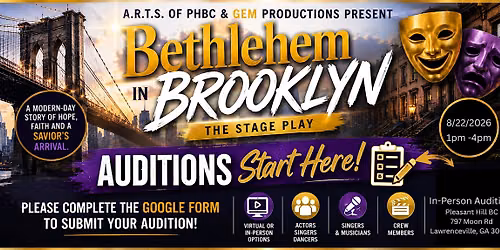 Bethlehem In Brooklyn Stage Play Audition