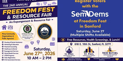 Register Voters at Freedom Fest in Sanford