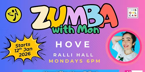 Zumba with Mon @ Ralli Hall, Hove - Mondays 6pm