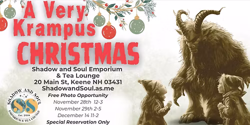 A Very Krampus Christmas: Free Photos with Krampus Shadow Emporium Keene NH