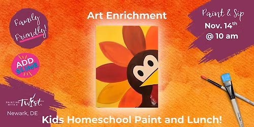\ud83c\udf89Homeschool Friday- Paint & Lunch Event in Newark, DE: What Bird?