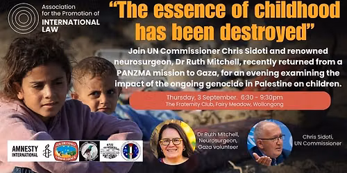 "The essence of childhood has been destroyed": Chris Sidoti and Dr Ruth Mitchell, Wollongong — The Fraternity Club