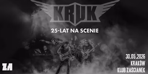 KRUK: 25 lat na scenie | 30\/05\/2026 | Krak\u00f3w, Klub Za\u015bcianek