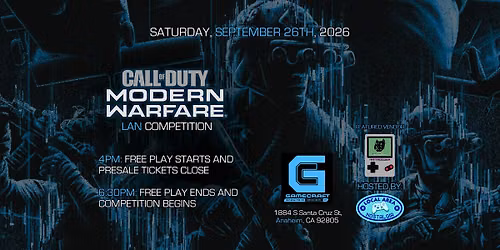 MODERN WARFARE 2019 LAN COMPETITION AT GAMECRAFT IN ANAHEIM, CA!