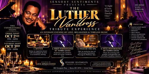 Sensory Sentiments Presents: Luther Vandross Tribute