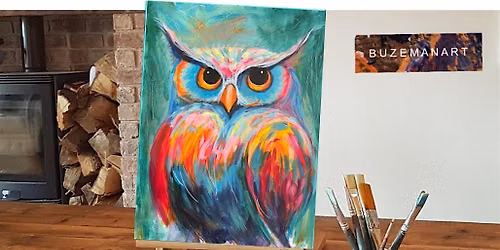 Luminous Owl - Painting workshop @The Twisted Knot, Doncaster