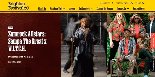 Zamrock Allstars: Sampa The Great x W.I.T.C.H. ~ Acid Box & Brighton Festival