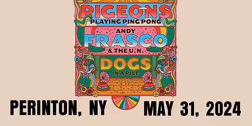 Pigeons Playing Ping Pong with Dogs in a Pile