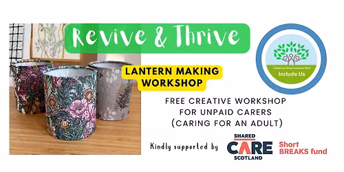 FREE Tealight Lanterns Workshop for Unpaid Carers (caring for an adult)