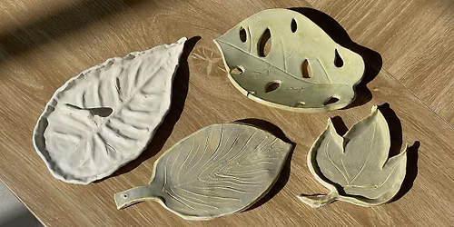 Autumn Leaf Plate Catch-All Dish Pottery Class \u2013 Intro to Ceramics Workshop