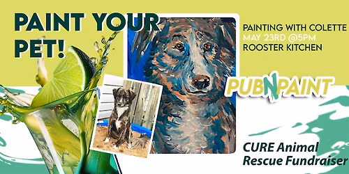 Pub N Paint Your Pet May 23rd -CURE Animal Rescue Fundraiser
