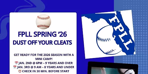 Dust Off Your Cleats (8u and under)