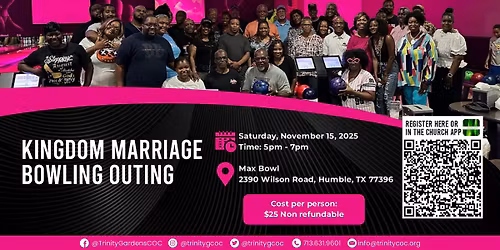 \ud83c\udfb3 Kingdom Marriage Ministry: Couples Bowling Night \ud83c\udfb3